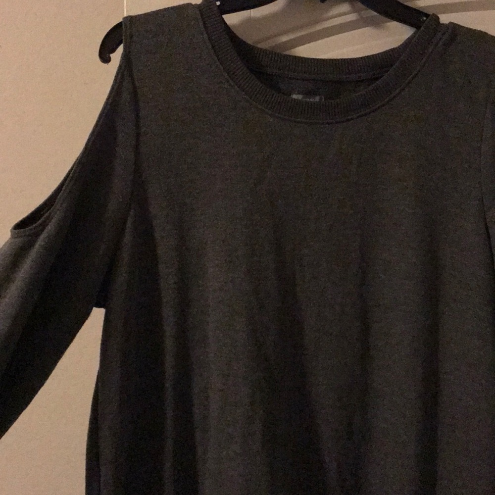 Aerie Cold Shoulder Grey Sweatshirt